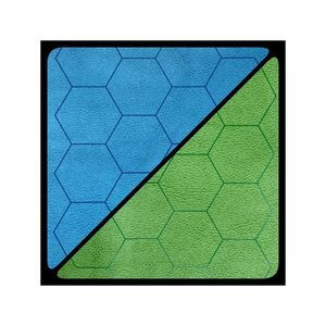 Battlemat 1" Reversible Blue-Green Hexes (23.5" x 26" Playing Surface)